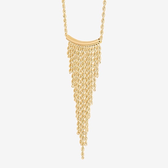 Womens 10K Gold 17 Inch Statement Necklace