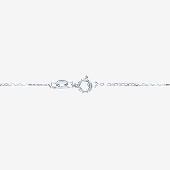 Yes, Please! (G-H / Si2-I1) Womens Diamond Accent Lab Grown White Diamond Sterling Silver Heart 18 Inch Pendant Necklace