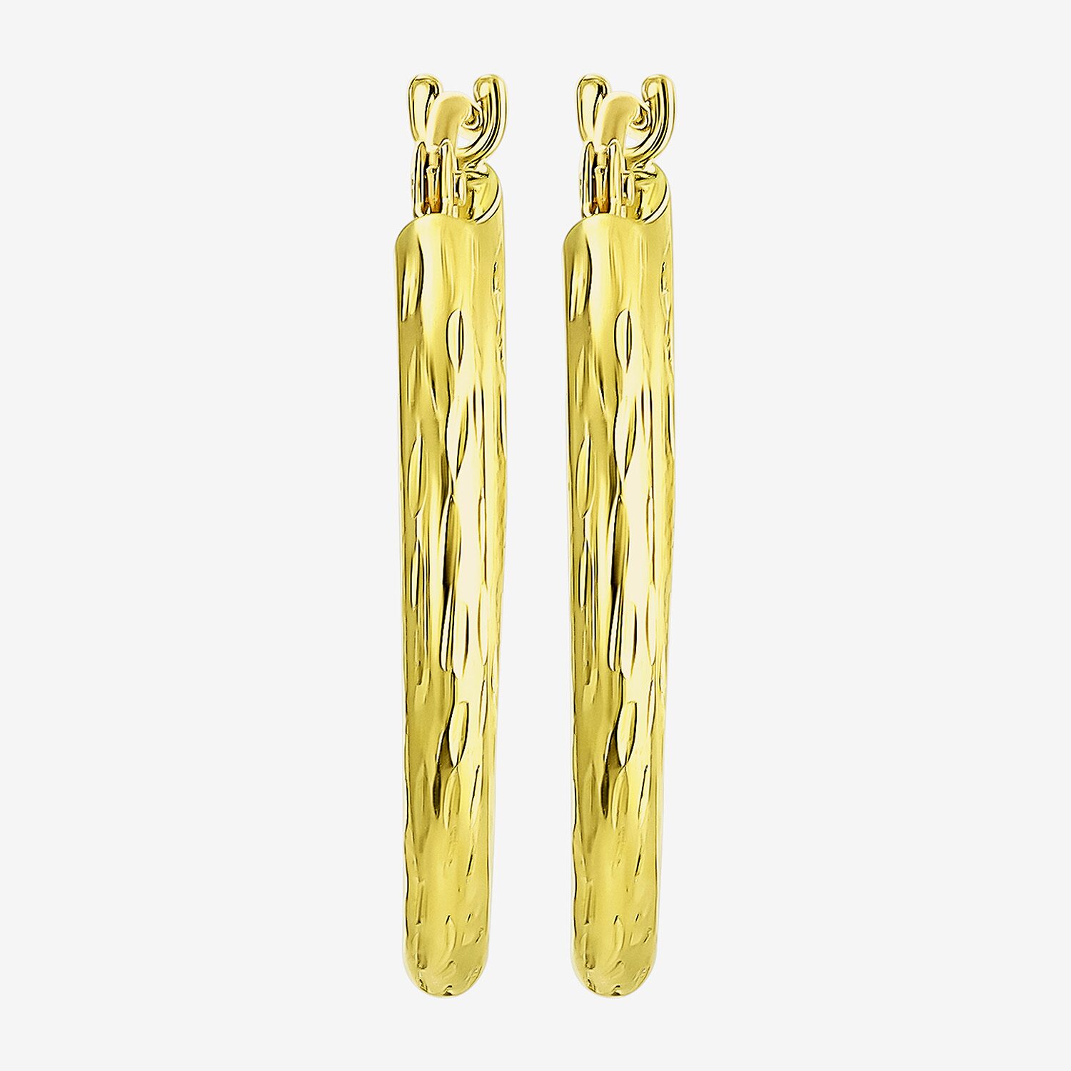 Womens 10K Gold 20mm Round Hoop Earrings