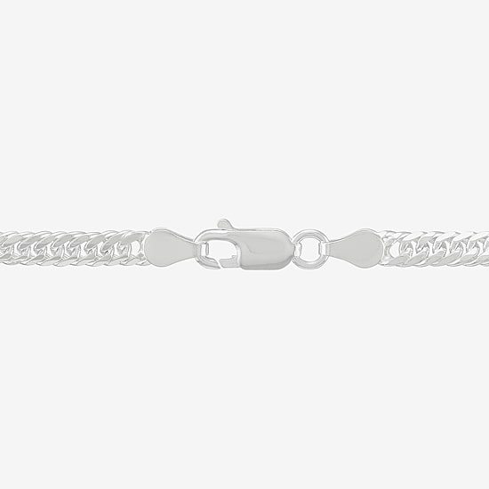 Made in Italy Womens Sterling Silver 7.5 Inch Solid Curb Chain Bracelet