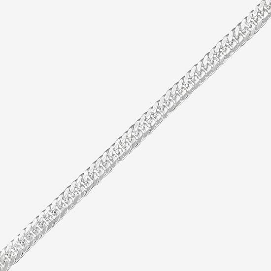 Made in Italy Womens Sterling Silver 7.5 Inch Solid Curb Chain Bracelet