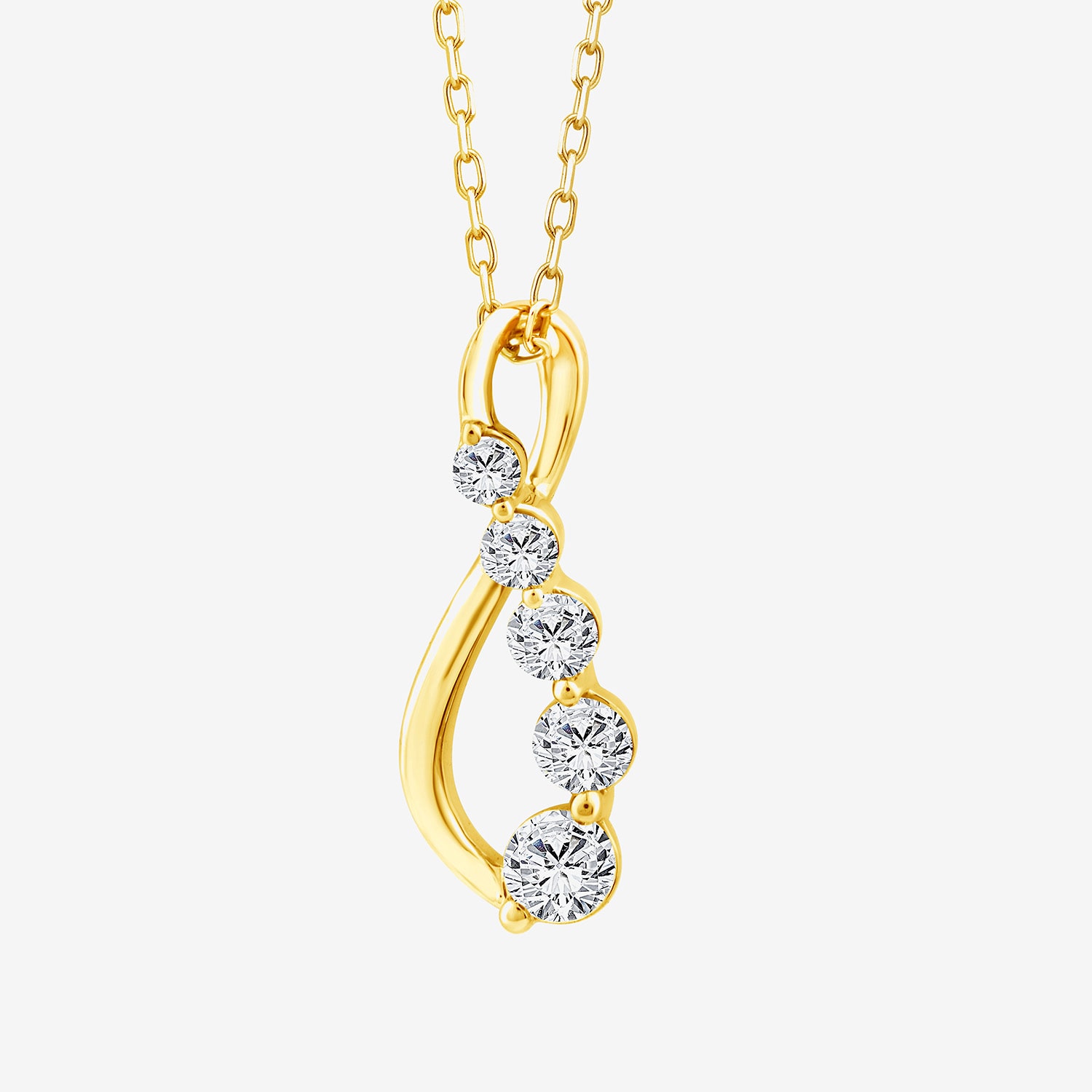 F / Si2) Womens 1/ CT. T.W. Lab Grown White Diamond 14K Gold Over Silver 18 Inch Pendant Necklace