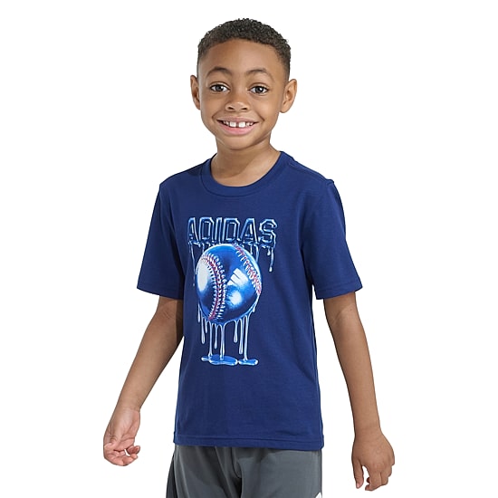 adidas Toddler Boys Crew Neck Short Sleeve Regular Fit Graphic T-Shirt
