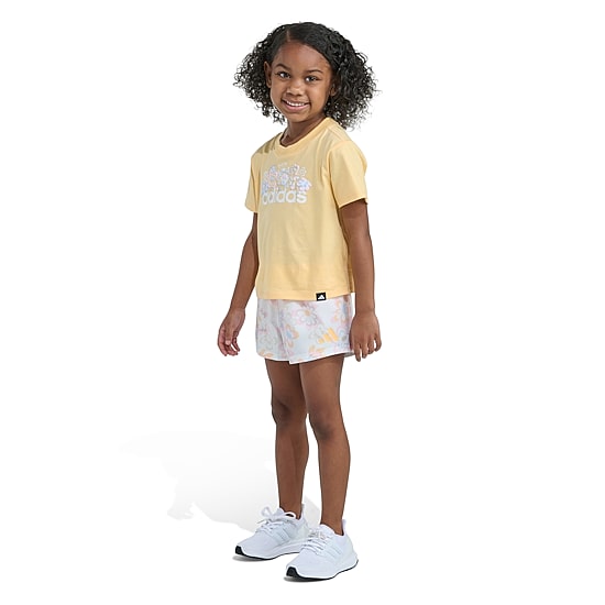 adidas Toddler Girls Jersey 2-pc. Short Set