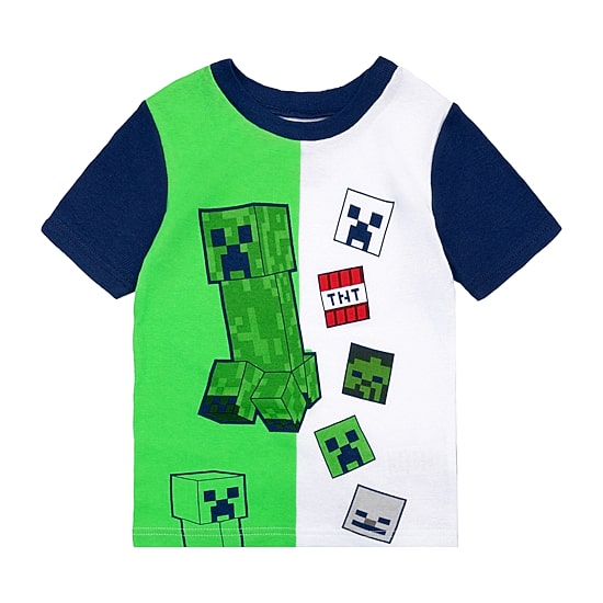 Little & Big Kid Boys Minecraft Crew Neck Short Sleeve 4-pc. Pajama Set