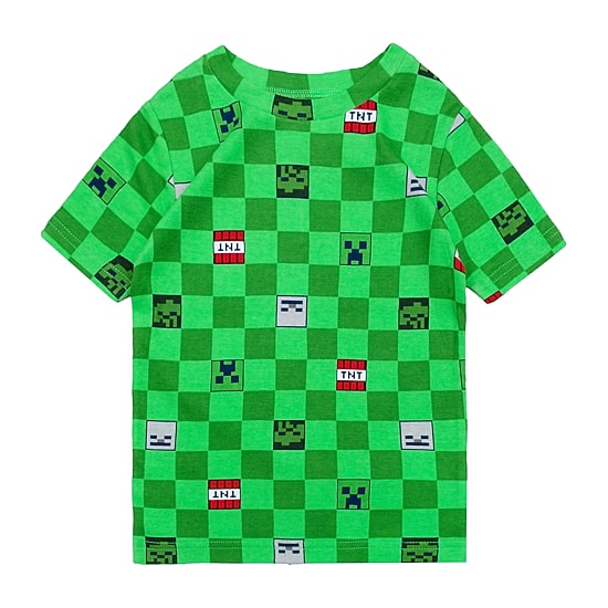 Little & Big Kid Boys Minecraft Crew Neck Short Sleeve 4-pc. Pajama Set