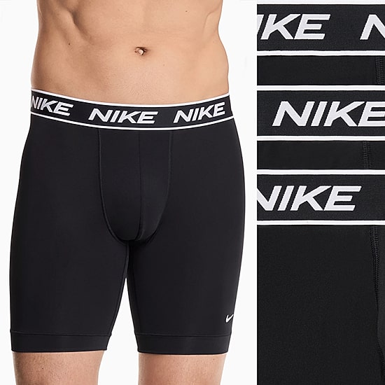 Nike All Day Microfiber Stretch Mens 3 Pack Multi-Pack Stretch Fabric Trunks Ke1307-001