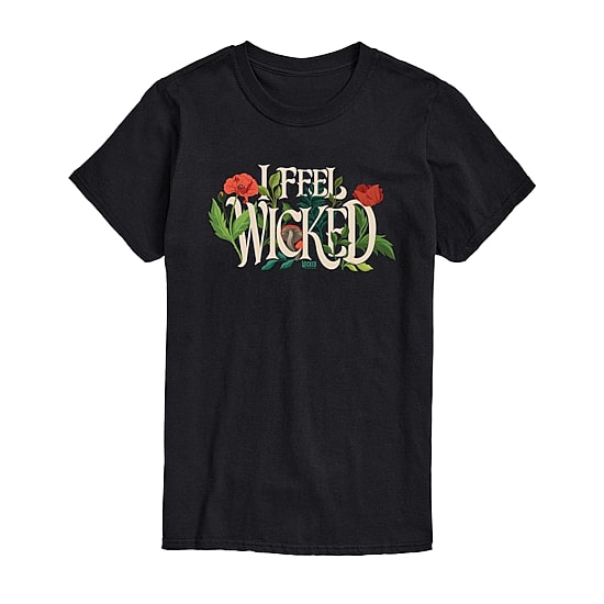 Mens Round Neck Short Sleeve Regular Fit Wicked Graphic T-Shirt