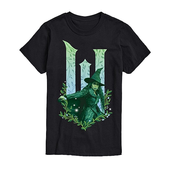 Mens Crew Neck Short Sleeve Regular Fit Wicked Graphic T-Shirt
