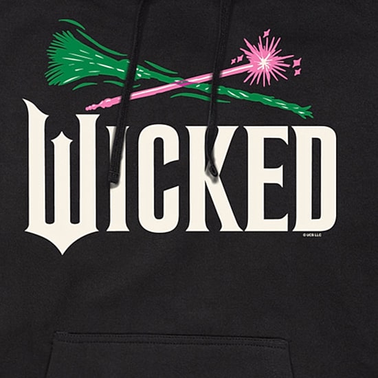 Mens Hooded Long Sleeve Regular Fit Wicked Graphic T-Shirt