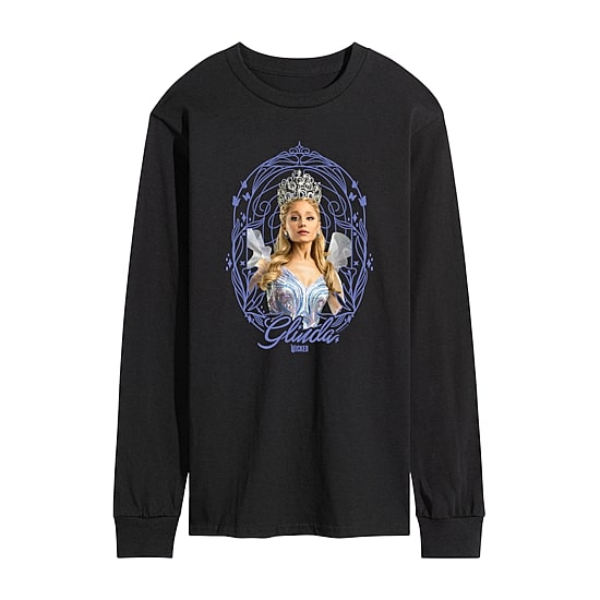 Mens Crew Neck Long Sleeve Regular Fit Wicked Graphic T-Shirt