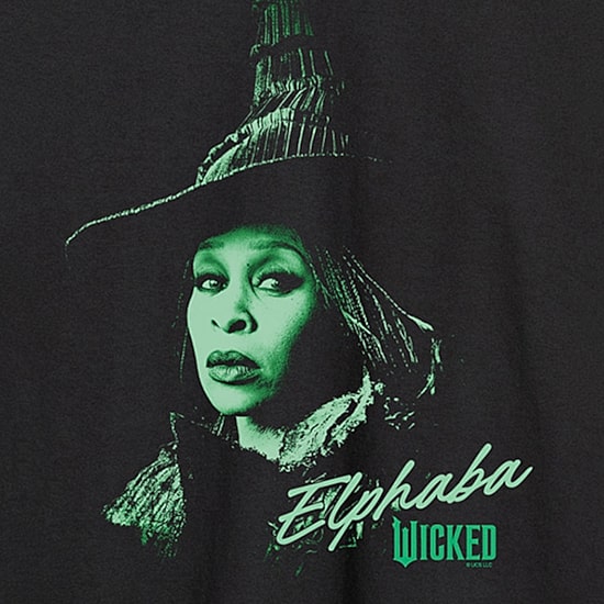 Mens Crew Neck Long Sleeve Regular Fit Wicked Graphic T-Shirt