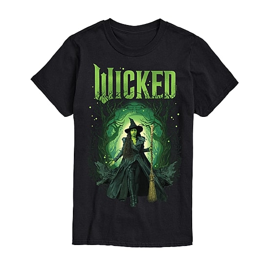 Mens Crew Neck Short Sleeve Regular Fit Wicked Graphic T-Shirt