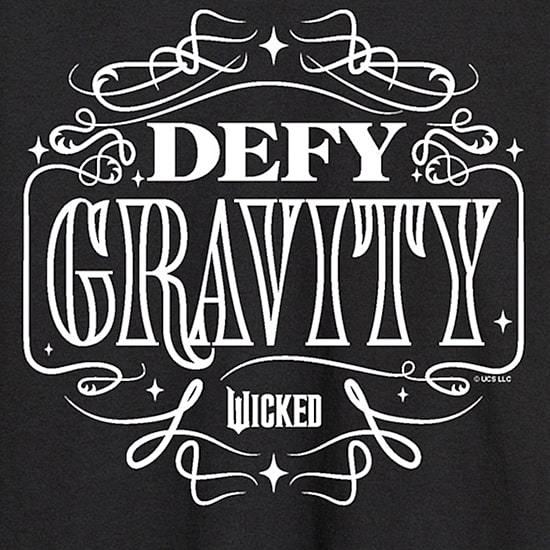 Mens Crew Neck Long Sleeve Regular Fit Wicked Graphic T-Shirt