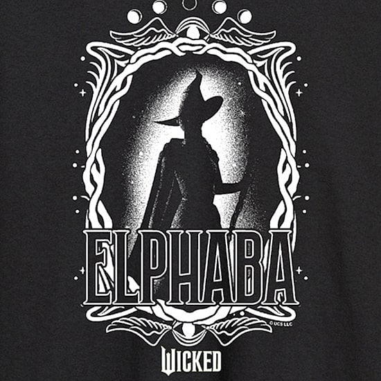 Mens Crew Neck Long Sleeve Regular Fit Wicked Graphic T-Shirt