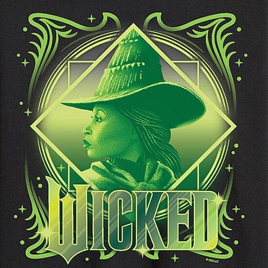 Mens Crew Neck Long Sleeve Regular Fit Wicked Graphic T-Shirt
