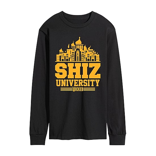 Mens Crew Neck Long Sleeve Regular Fit Wicked Graphic T-Shirt