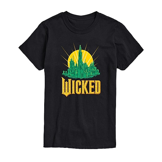 Mens Crew Neck Short Sleeve Regular Fit Wicked Graphic T-Shirt