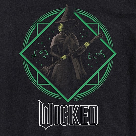 Mens Crew Neck Short Sleeve Regular Fit Wicked Graphic T-Shirt