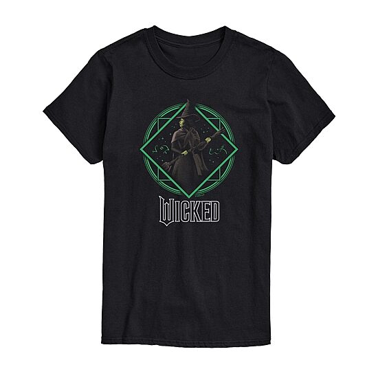 Mens Crew Neck Short Sleeve Regular Fit Wicked Graphic T-Shirt