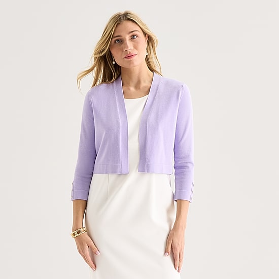 Marc New York Womens 3/4 Sleeve Shrug