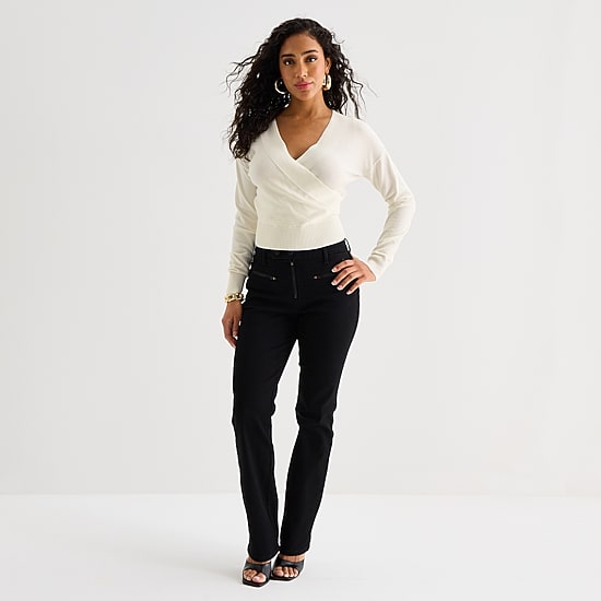 Bold Elements Womens V Neck Long Sleeve Pullover Sweater