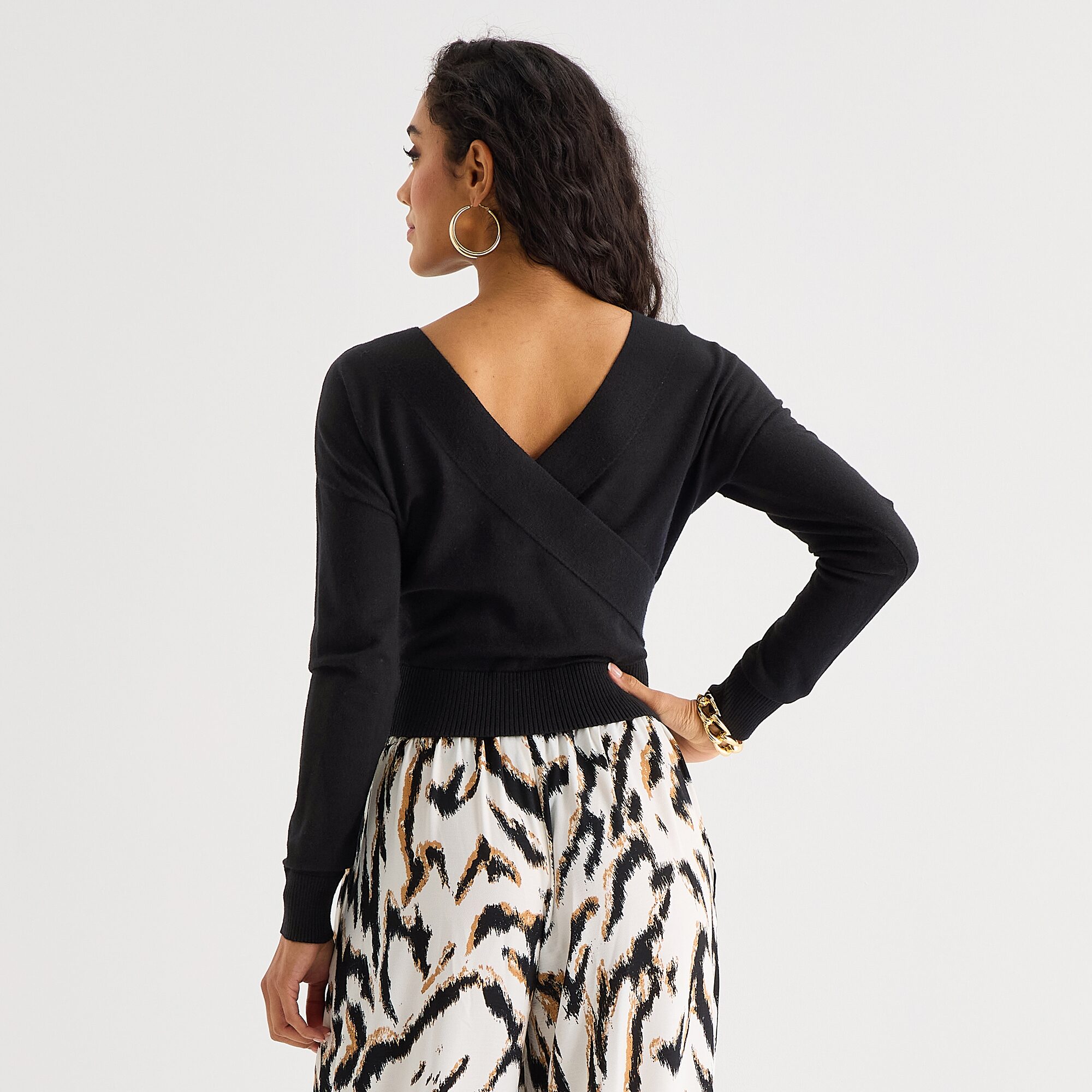 Bold Elements Womens V Neck Long Sleeve Pullover Sweater