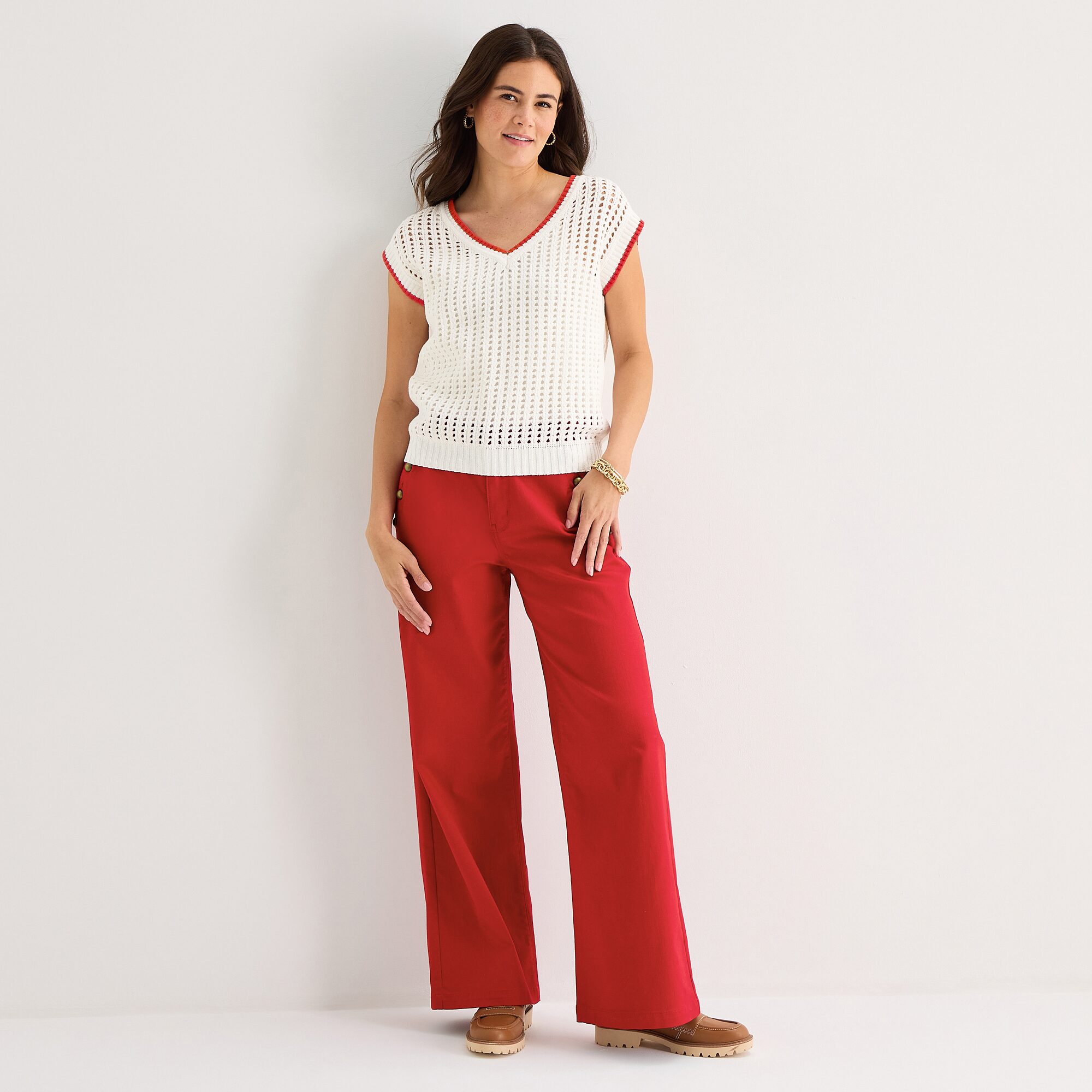 St. John's Bay Womens Crew Neck Sweater Vest