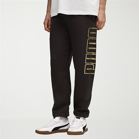 PUMA Mens Cuffed Mid Rise Regular Fit Fleece Active Jogger Pant