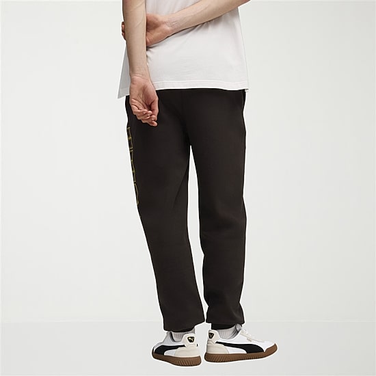 PUMA Mens Cuffed Mid Rise Regular Fit Fleece Active Jogger Pant