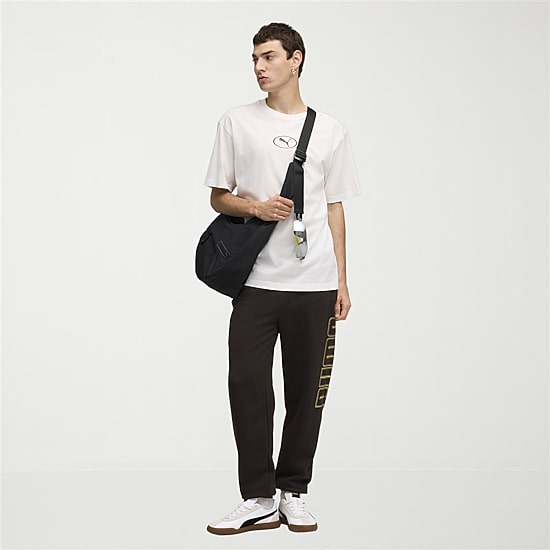 PUMA Mens Cuffed Mid Rise Regular Fit Fleece Active Jogger Pant