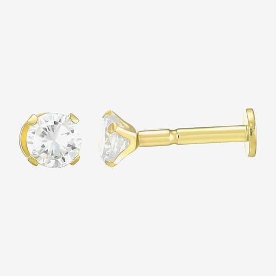 Gold Addiction Womens Cubic Zirconia 10K Gold 3-pc. Earring Set