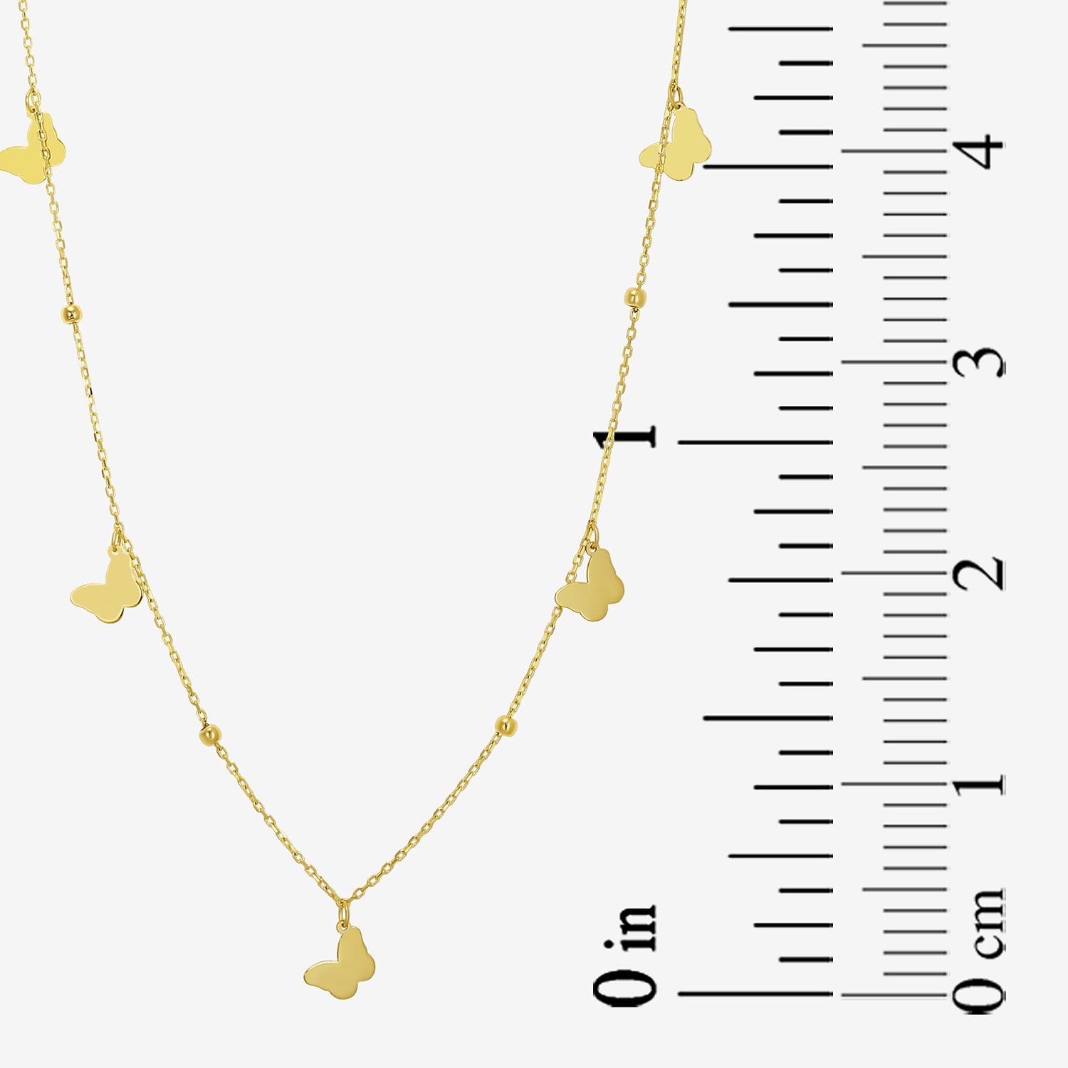 Gold Addiction Womens 10K Gold 16 Inch Cable Chain Necklace