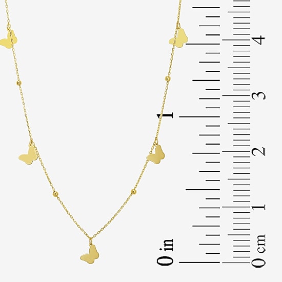 Gold Addiction Womens 10K Gold 16 Inch Cable Chain Necklace