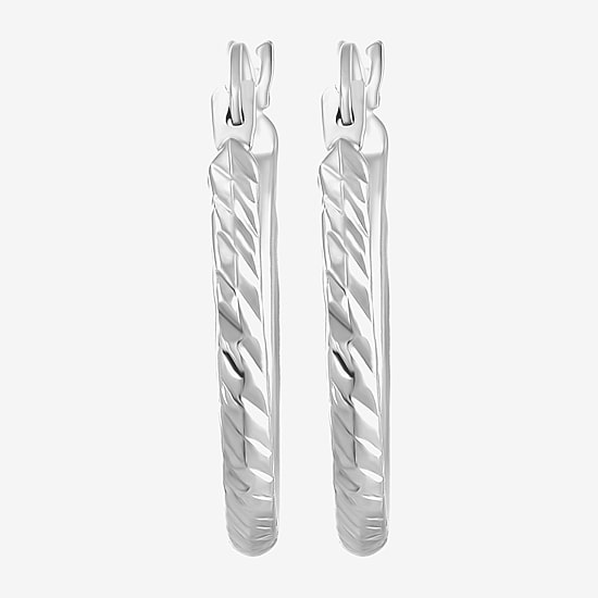 Womens 10K Gold 18mm Round Hoop Earrings