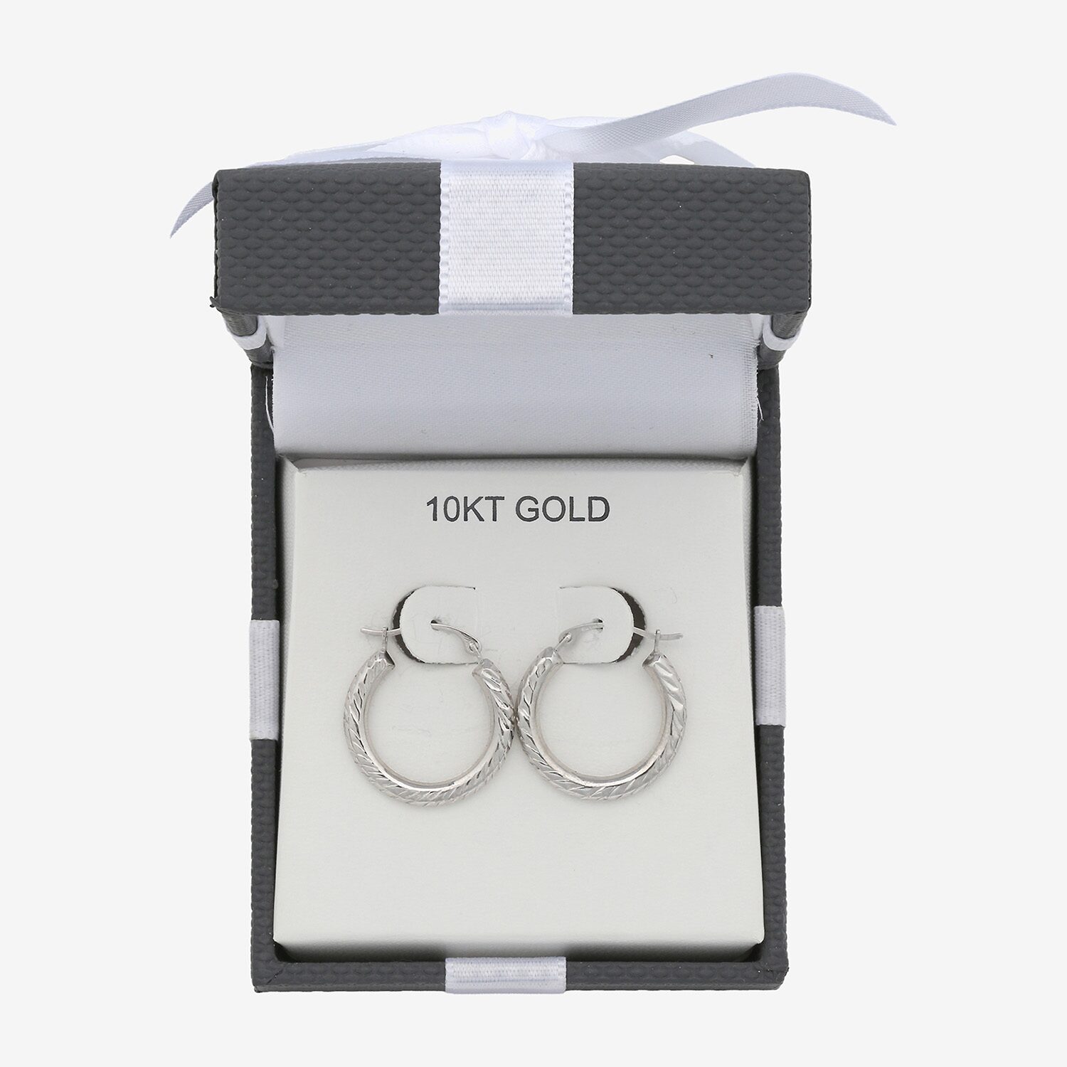Womens 10K Gold 18mm Round Hoop Earrings