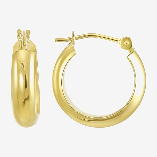 Womens 10K Gold 3 Pair Earring Set