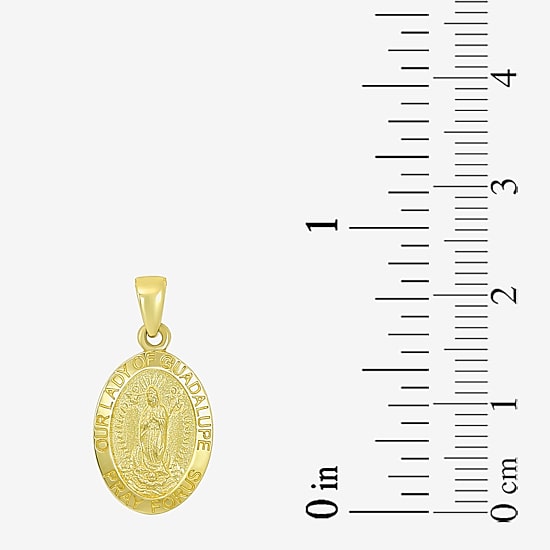 Our Lady Of Guadalupe Unisex Adult 14K Gold Oval Pendant