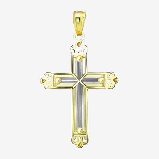 Cross Unisex Adult 14K Two Tone Gold Cross Pendant