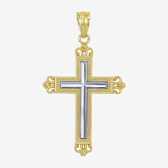 Cross Unisex Adult 14K Two Tone Gold Cross Pendant