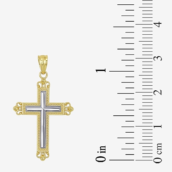 Cross Unisex Adult 14K Two Tone Gold Cross Pendant