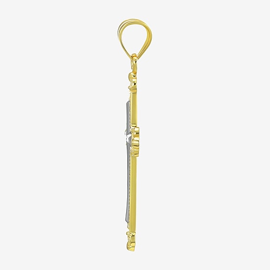 Cross Unisex Adult 14K Two Tone Gold Cross Pendant