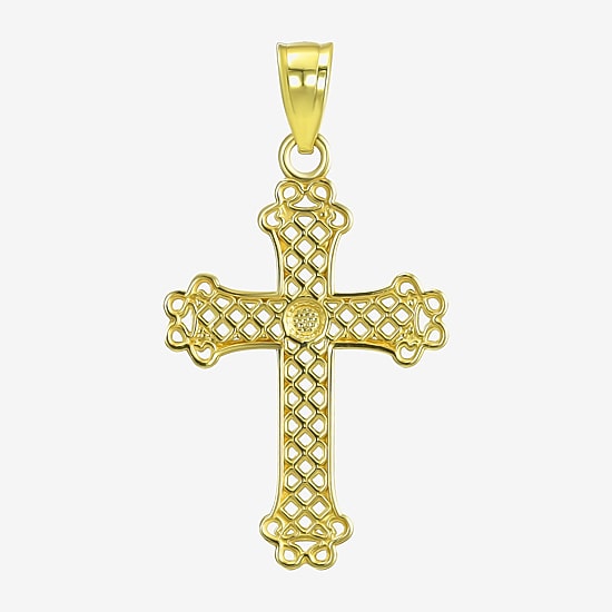 Cross Unisex Adult 14K Two Tone Gold Cross Pendant