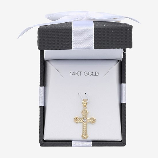 Cross Unisex Adult 14K Two Tone Gold Cross Pendant
