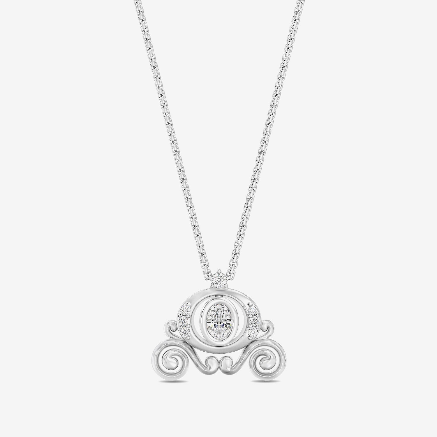 (I Womens 1/4 CT. T.W. Lab Grown White Diamond Sterling Silver 18 Inch Pendant Necklace