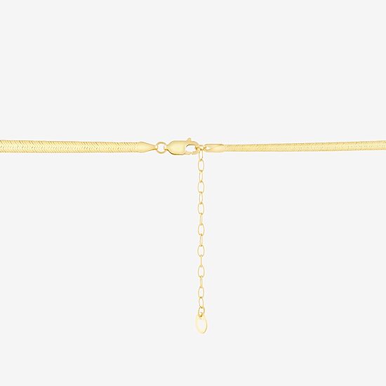 Limited Quantities! Womens 14K Gold 18 Inch Herringbone Chain Necklace