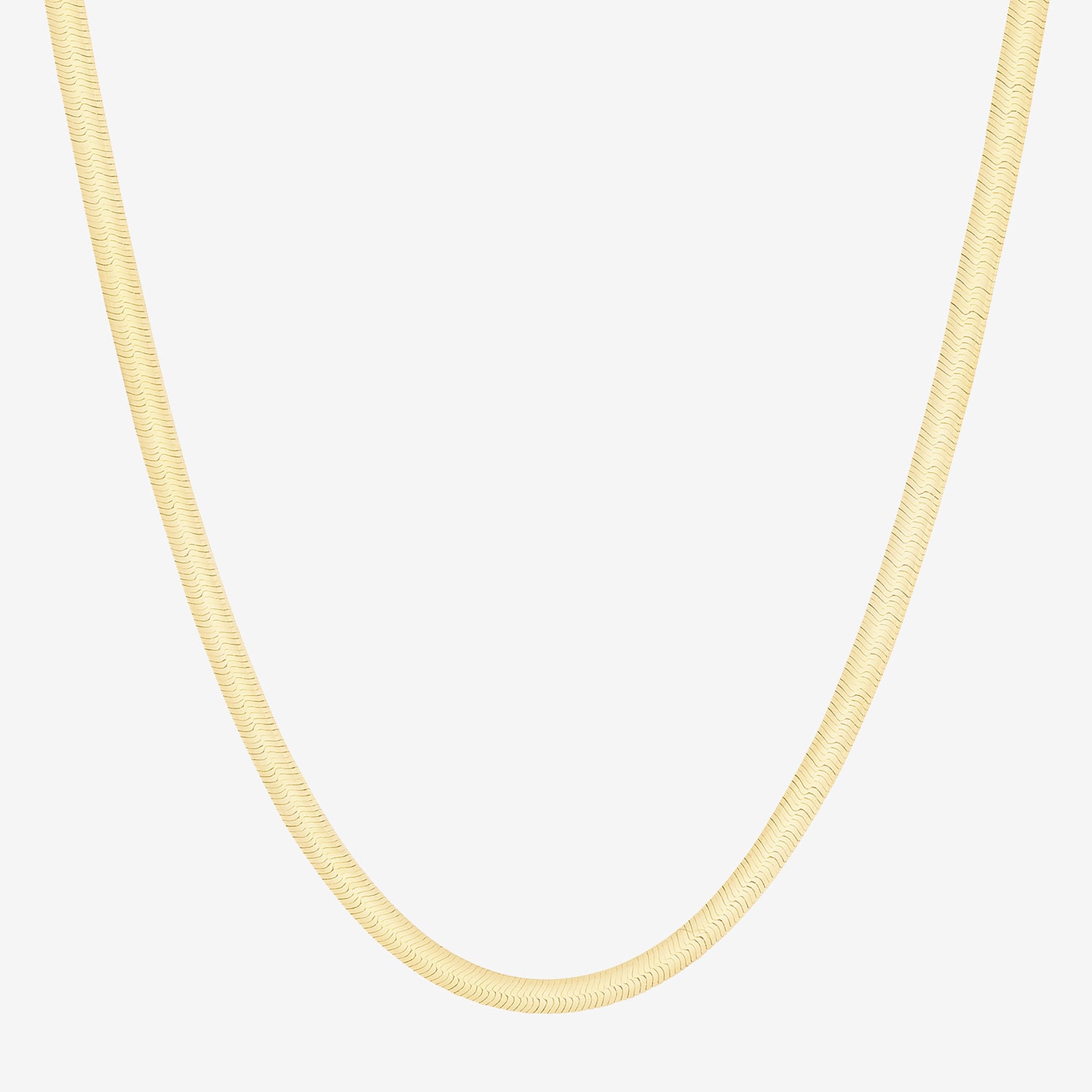 Limited Quantities! Womens 14K Gold 18 Inch Herringbone Chain Necklace