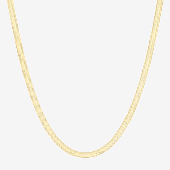 Limited Quantities! Womens 14K Gold 18 Inch Herringbone Chain Necklace