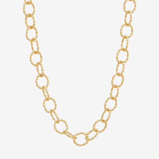 Limited Quantities! Womens 14K Gold 18 Inch Link Chain Necklace