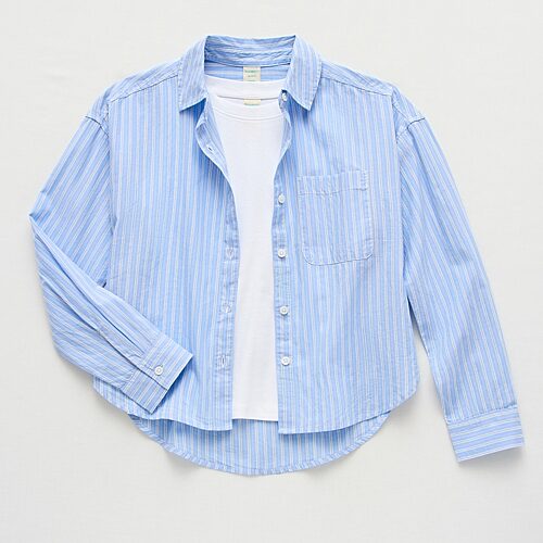 Thereabouts Little & Big Kid Girls 2-pc. Long Sleeve Shirt Set In Blue